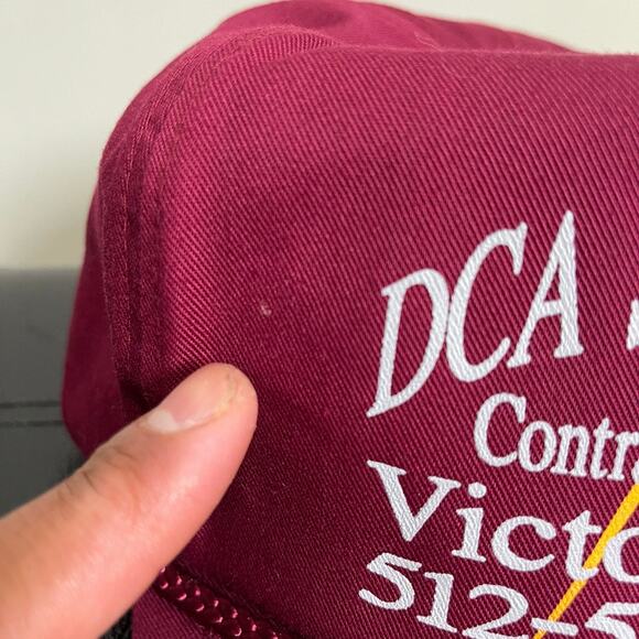 San Sun Victoria Texas DCA Surveying Co. red adjustable hat OS - Picture 8 of 9